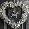 Silver Jingle Bell Dog Breed Wreath (Beagle)